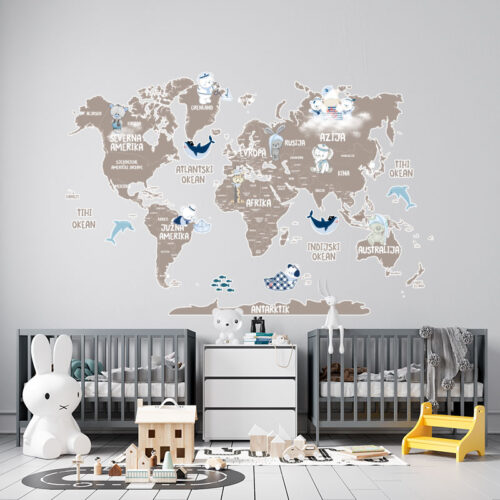 Mapa sveta 14 stiker