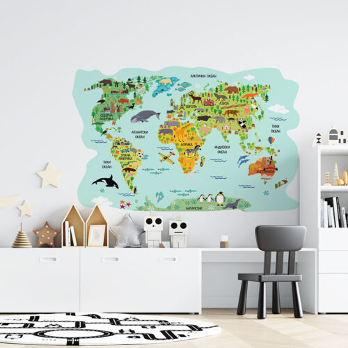 Mapa sveta 22 stiker