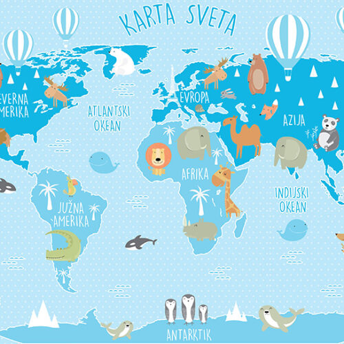 Foto tapete Mapa sveta 29