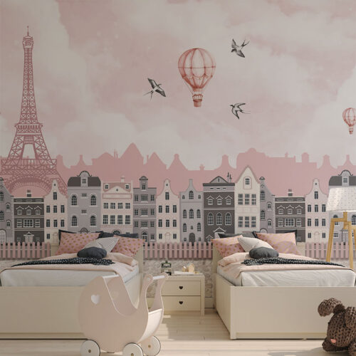 Foto tapete Paris pink