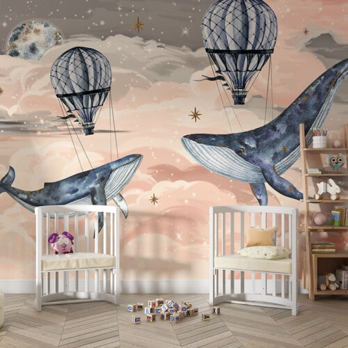 Foto tapete Whale pink