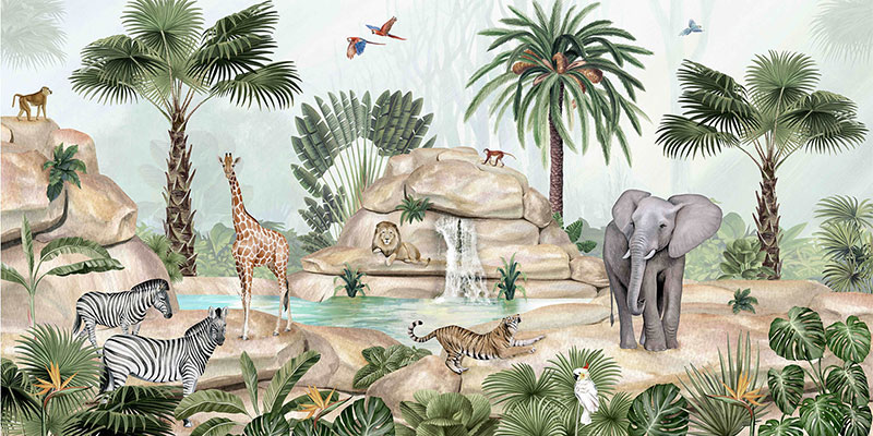 Foto tapete Painted jungle 11