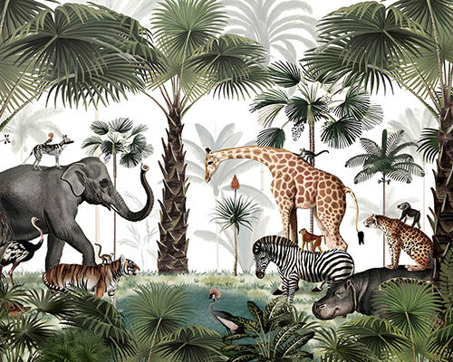 Foto tapete Painted jungle 8