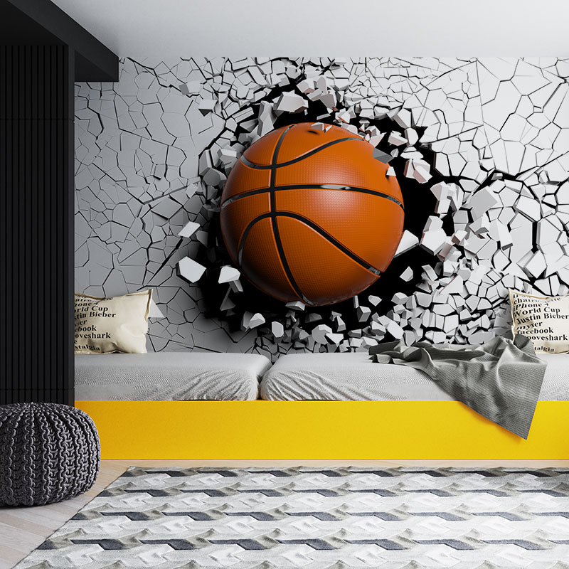 Foto Tapete 3D Basketball explosion