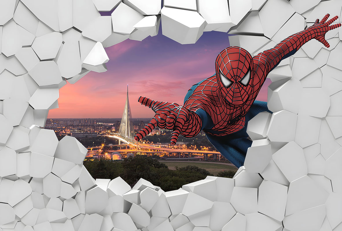 Foto tapete 3D Spajdermen u Beogradu 1