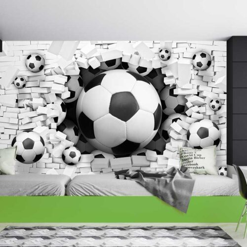 Foto Tapete 3D Football explosion