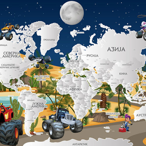Foto tapete Mapa sveta 65
